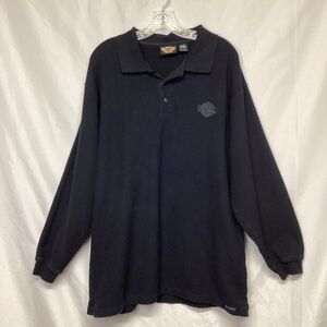 Harley Davidson Long Sleeve Polo Black L